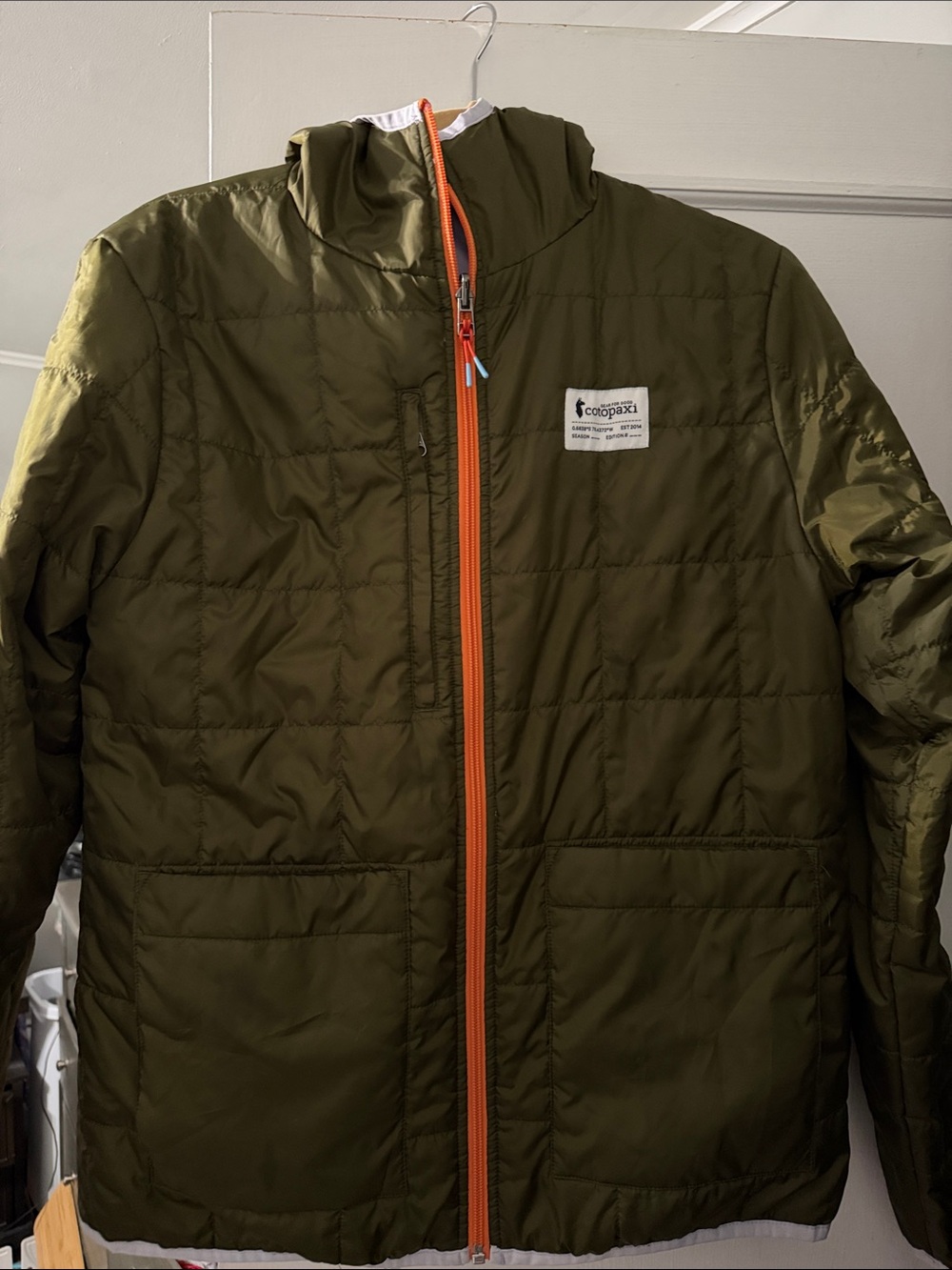 REVERSIBLE - Cotopaxi Teca Calido Women's Jacket - Purple and Orange / Olive